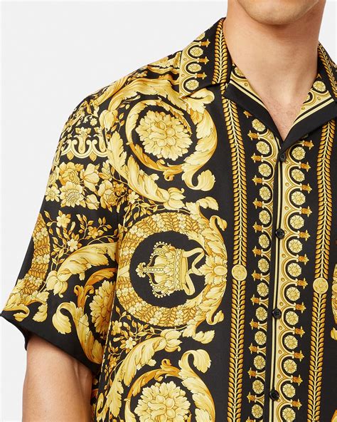 gianni versace baracco shirt|Versace barocco silk shirt.